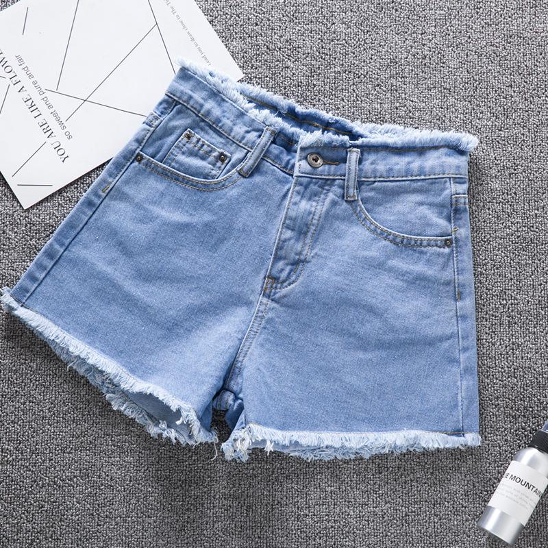 Kvinner Sexy høy midje jeans shorts sommer wide leg shorts dongeri shorts