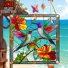 2D Flat Acrylic Featuring A Canary and Floral Decoration , Use No Batteries/Electricity Needed, Unique Indoor/Outdoor Decoration , Multipurpose