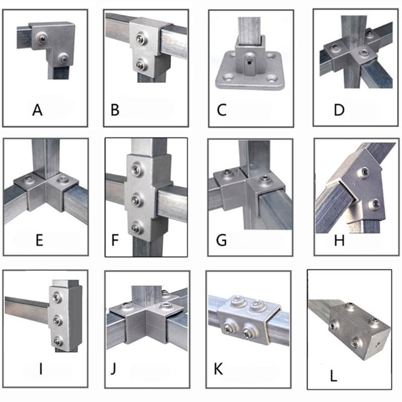 Multipurpose 25X25mm Square Tube Adapter Connector Accessories Aluminum Alloy 3 Way Elbow Pipe Fitting Easy To Install