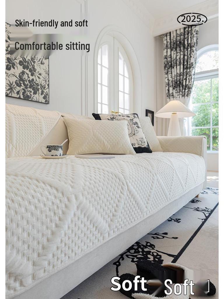 Nordic Plush Sofa Cushion 2026: All-Season, Non-Slip Seat Cover for Living Room.