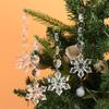 10/30Pcs Snowflake Christmas Ornaments Prism Ice Crystals For Christmas Tree Hanging Clear Acrylic Snowflake Decor