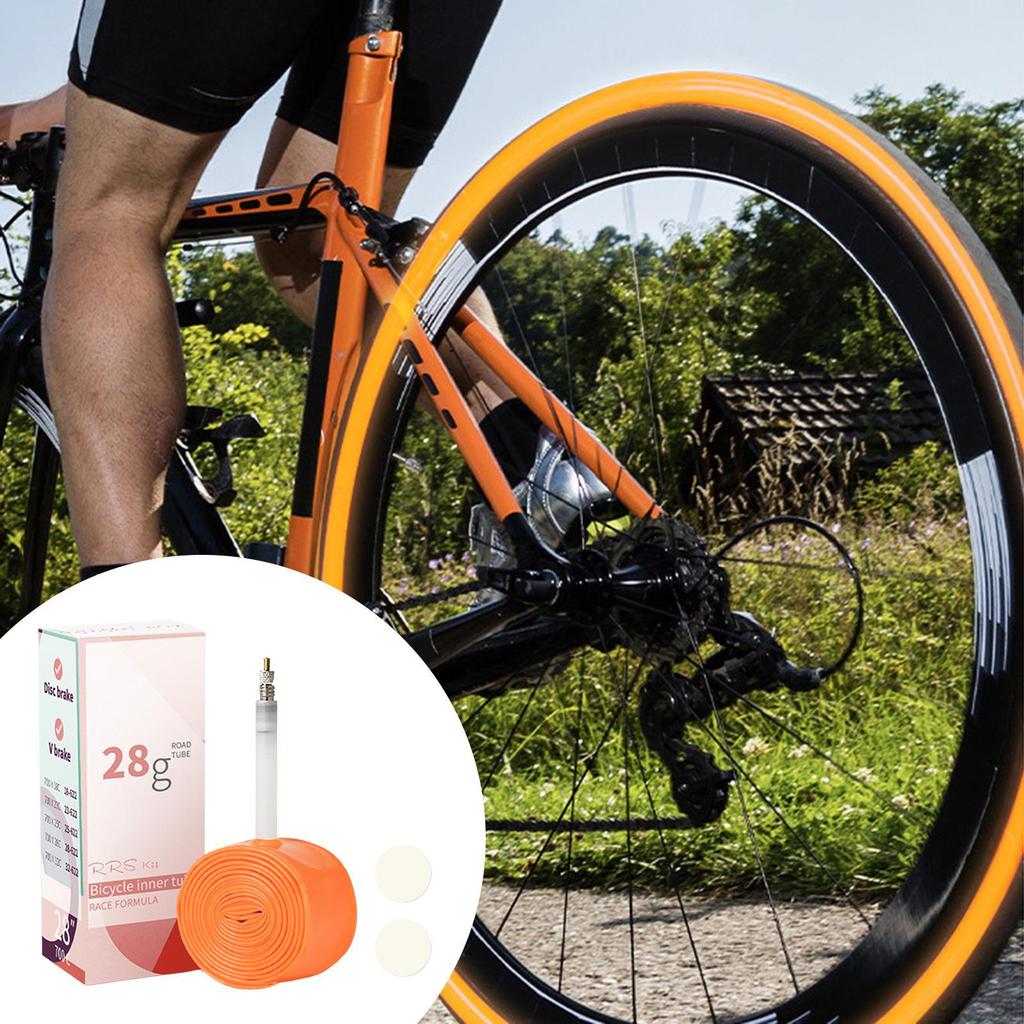 Bike Inner Tube with Valve Punctureproof Repair Replacement Patches Spare Tire for Outdoor