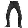 Mens Motorcycle Riding Pants With Silicone Protective Pads Stretchable Slim Fit Biker Jeans Use