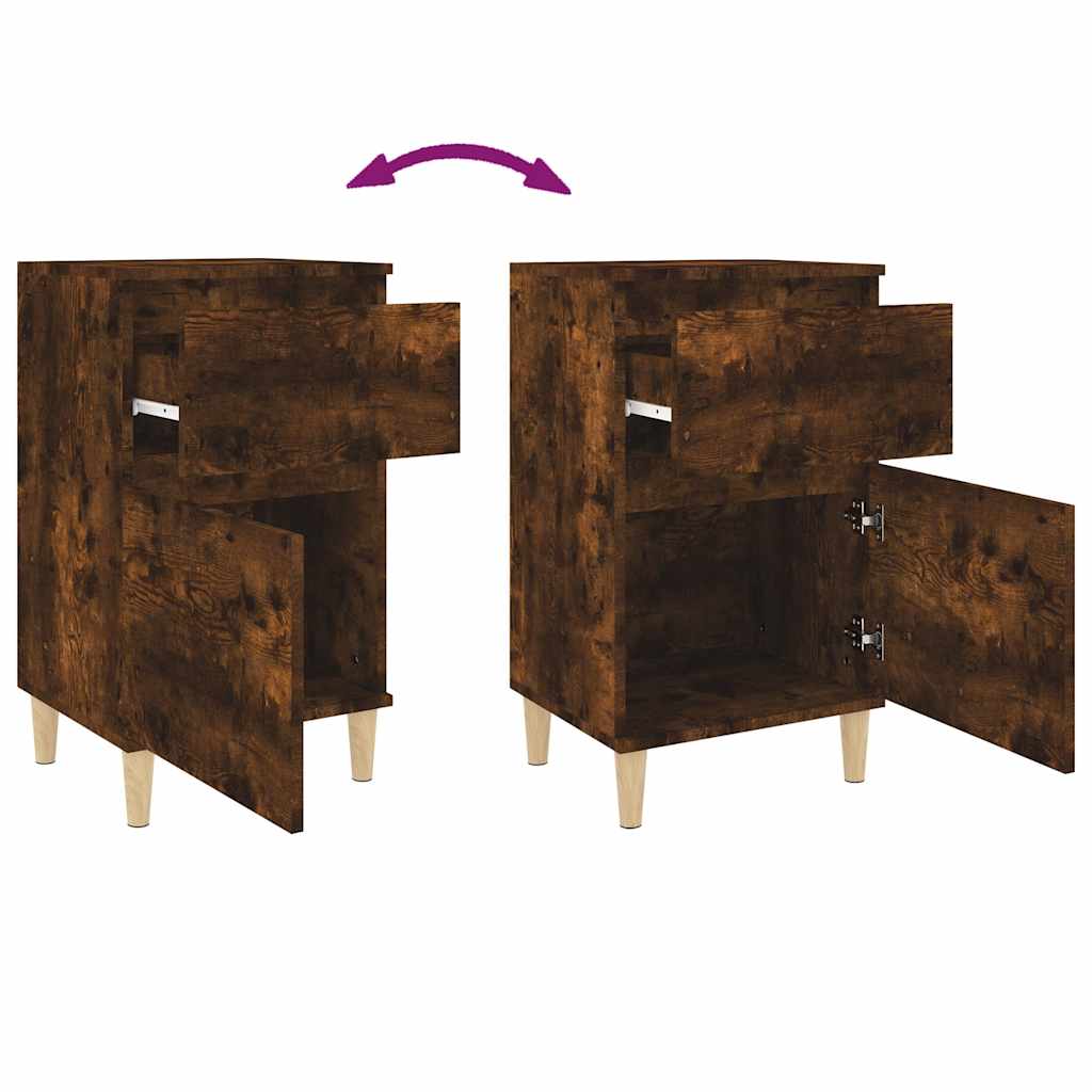 Nightstands 2 Pcs Smoked Oak 40 X 35 X 70 Cm