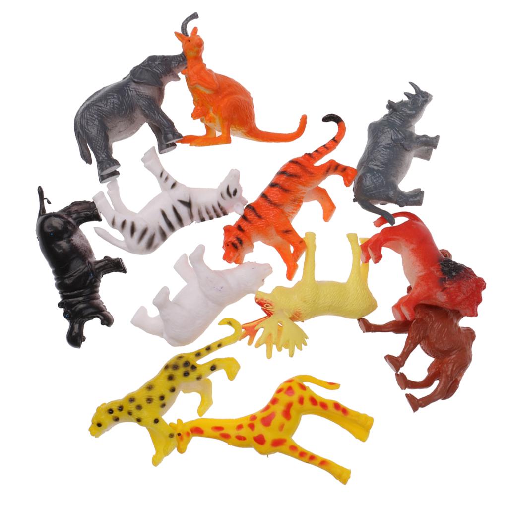 Animals Figure Toy Animal Rubber Model Educational Toys Playset Of 8/10/12pcs