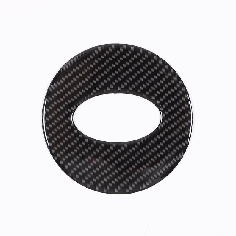 Soft Carbon Fiber Car Steering Wheel Emblem Sticker Logo Trim Cover Decorate Ring For Subaru Forester 2013-2018 Auto