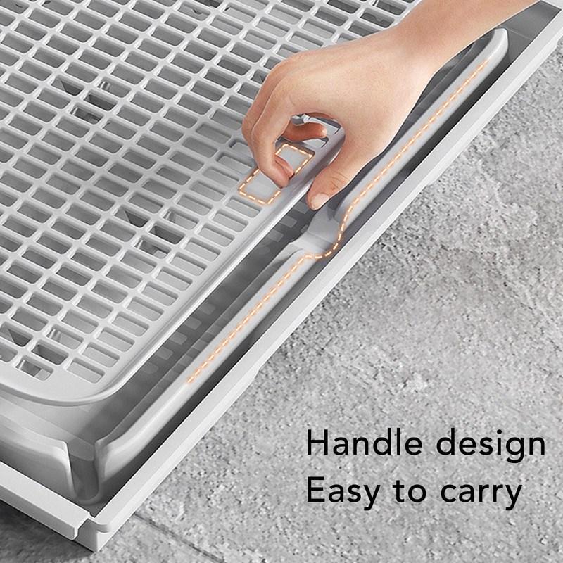 Kitty Litter Mat Cat Litter Mat Spacious Double Layer Washable Anti Slip Bottom Cat Litter Box Mat Cat Litter Catcher Mat