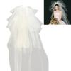 Cathedral Bridal Headpiece White Bride Veils Comfortable and Multilayer Tulle Veils Headpiece for Wedding Ceremony Wear