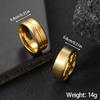 Titanium Steel Ring for Men High-end Fashion Jewelry8mm Matte Beveled Edge Stainless Steel Ring Manufacturer