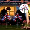 Red White Blue Solar Star Stake Lights Outdoor Waterproof LED Lawn Lamp for Yard Garden Patio Path Home Decorative Lighting