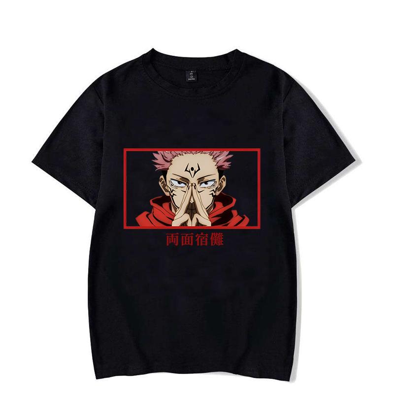 

Hot Anime Ryomen Sukuna Print T-Shirt Summer Casual Loose T-Shirt Women Men Harajuku Shirts XL