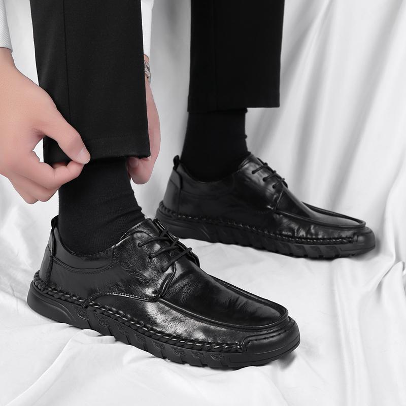 Versatile casual men's shoes for outdoor comfort in black Wedding Business Gentleman Adult Shoes Fashionable  leisure new model