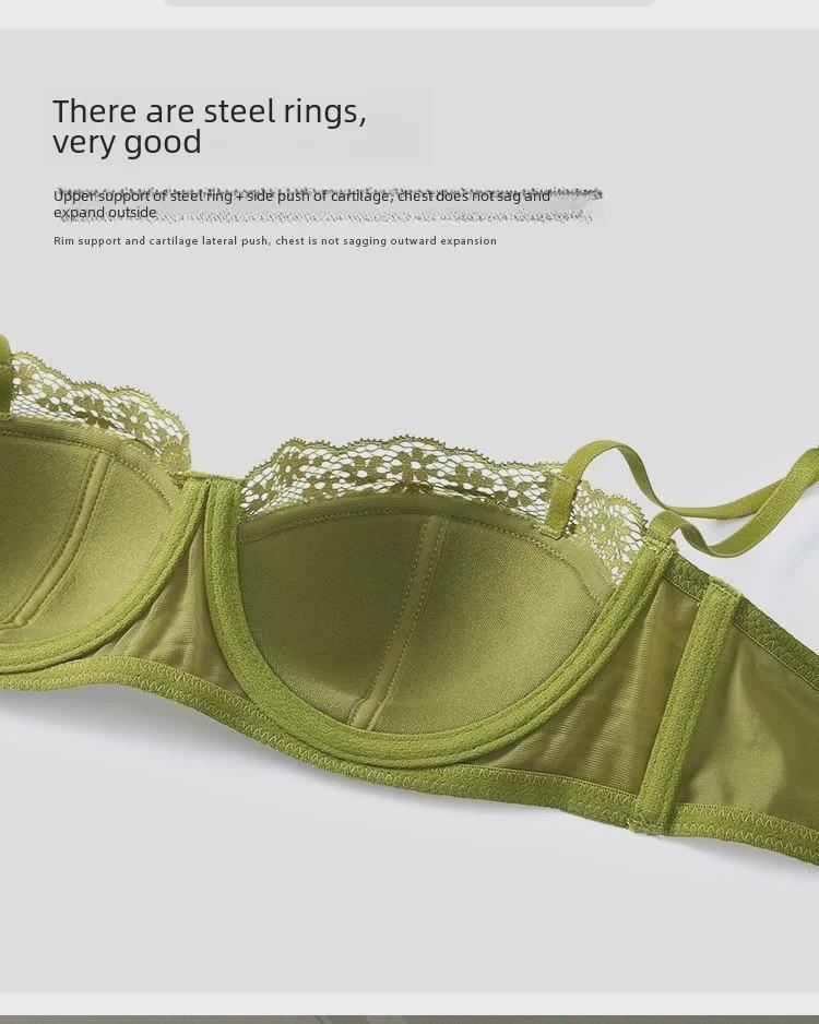 Französisches Satin-Spitzen-BH-Set: Heben und Stützen für eine schlanke Silhouette