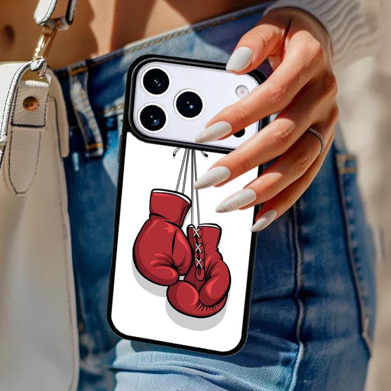 Boxing Gloves Phone Case For iPhone 17 Air 14 15 13 12 Max Cover For Apple 14 15 16 16e 11 Pro Max Plus Coque