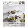 Yamazaki Jitsugyo 3781 Magnetic Drainer Rack White Approx. W42.4 X D14.2 X H12cm Tower Drainer Tray Kitchen Shelf Space Saving with Hook