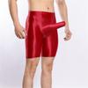 Sexy Männer Satin Glatt Penisring Boxer Gym Leggings U Konvexe Tasche Dessous Shorts Slip Höschen Elastische Hosen Formwäsche