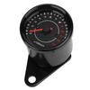 Motorcycle Backlight Tachometer Speedometer Aluminum Gauge ReplacementBlack Housing Black Dial