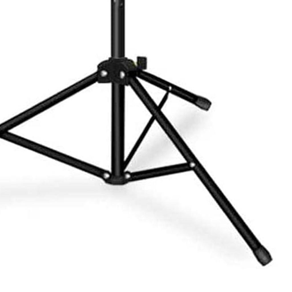 Folding Sheet Music Stand Black Space Saving Adjustable Height Stable Music Score Stand for Performance