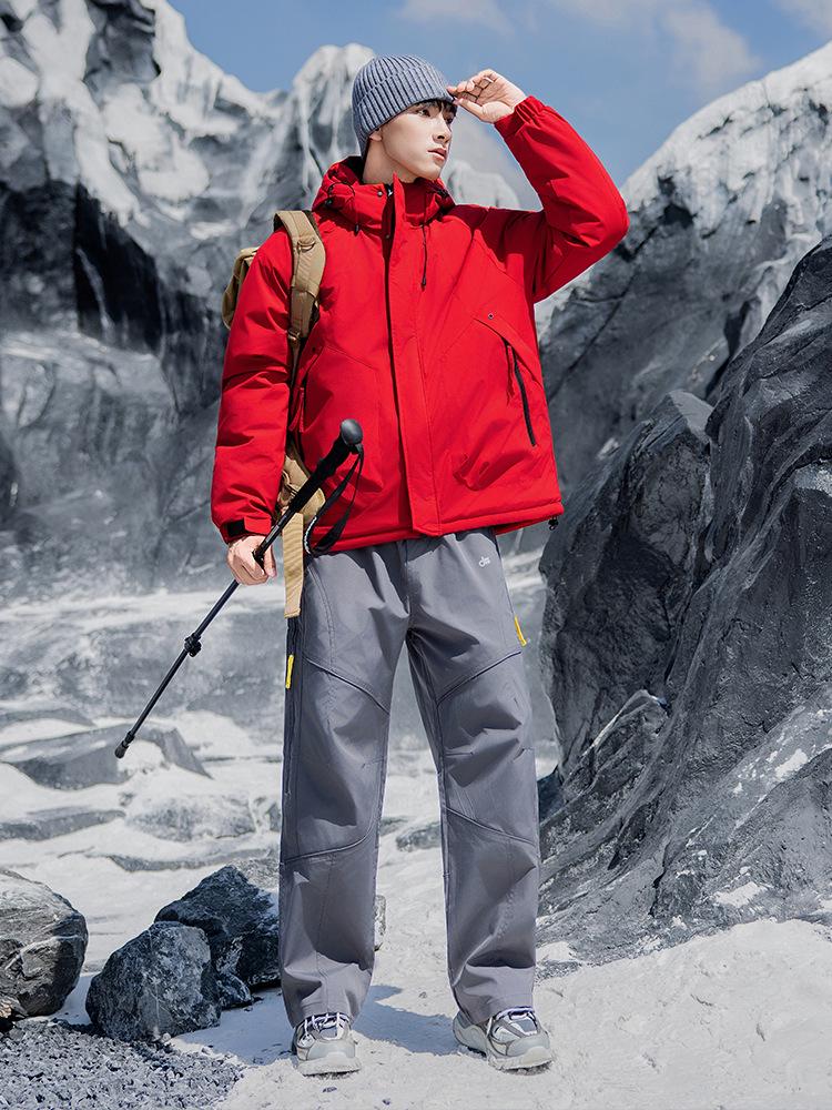 Men's Trendy Thickened Windproof Puffer Jacket – Warm Graphene Cotton Winter Coat