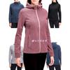 German Single Spring Women's Sports Plus Size Hood Fleece-lined Woven Nap Zip-up Cardigan Outdoor Thermal Outerwear 589