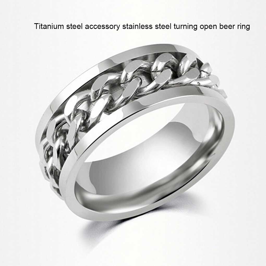 Women Men Ring Metal Simple Fashion Casual Party Hand Jewelry Clothing Craft Decoration Pendant Girlfriend Gift