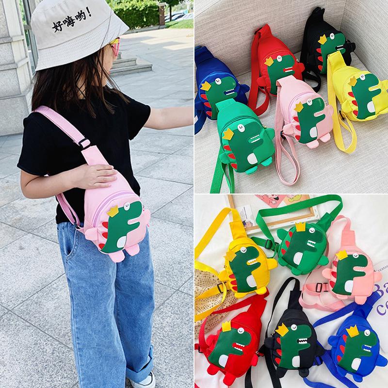 Sac à bandoulière pour enfants dinosaure de dessin animé - Sac d'école mignon à une épaule pour tout-petit