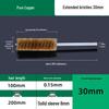 Industrial Rust Removal and Polishing Brush with Handle - Stainless Steel and Copper Wire for Inner Hole Sanding