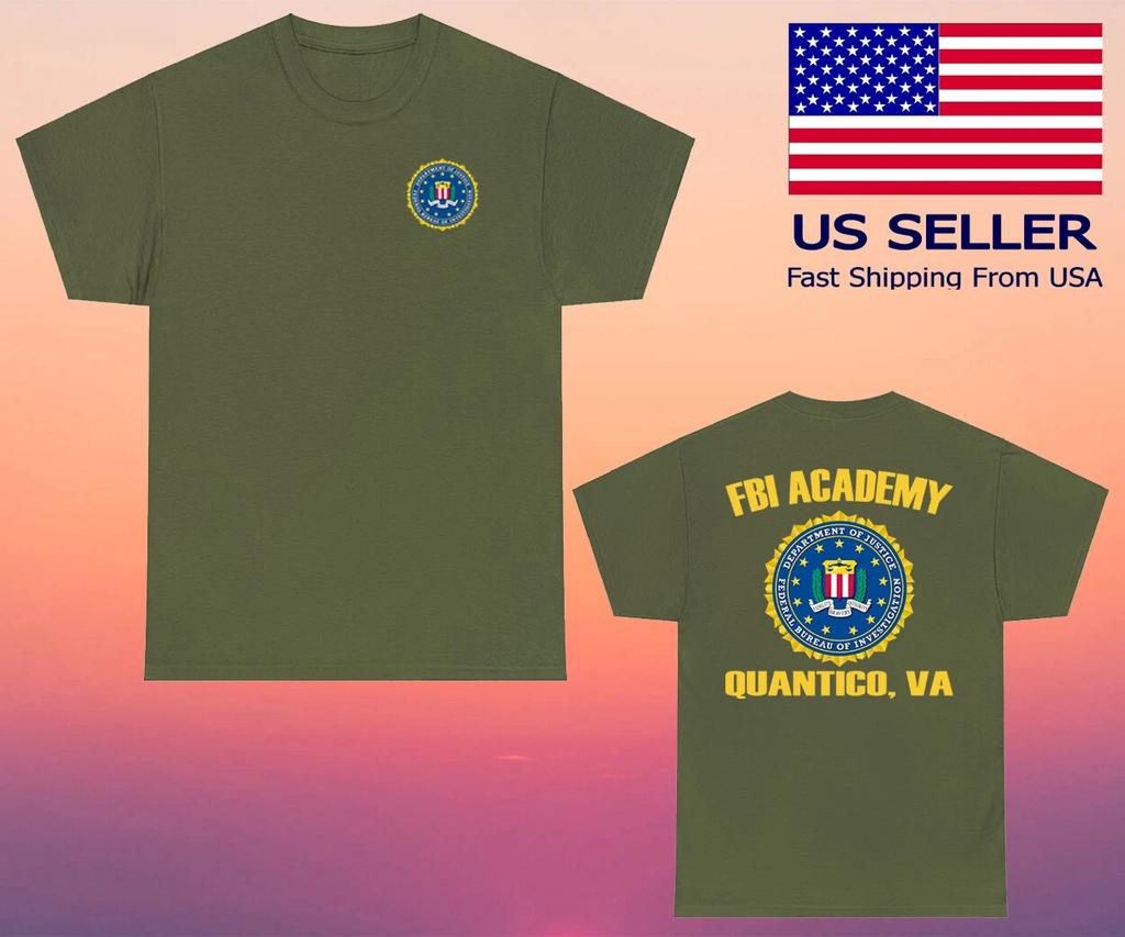 FBI Academy Quantico VA Military Green Size S-5XL