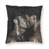 Sweaty Male Couple Kissing Square Pillowcase Polyester Linen Velvet Printed Zip Decorative Pillow Case Car Cushion Cover