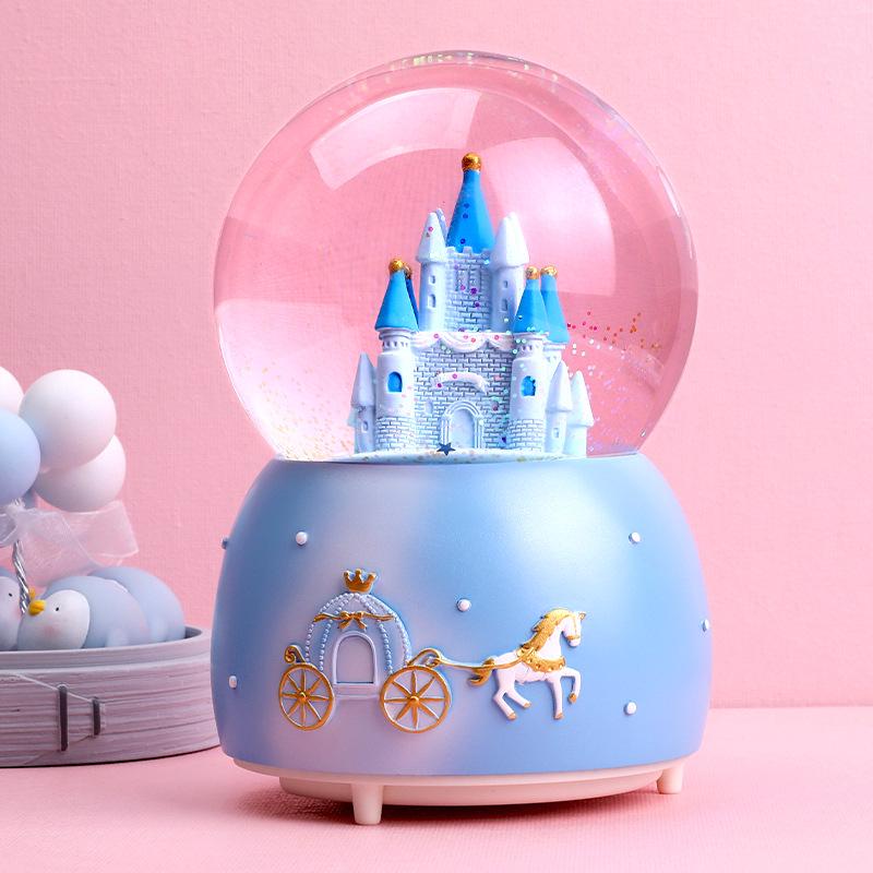 Dreamy Unicorn Crystal Ball Luminous Music Box - Snowflake Gift for Best Friend, Creative Qixi Present