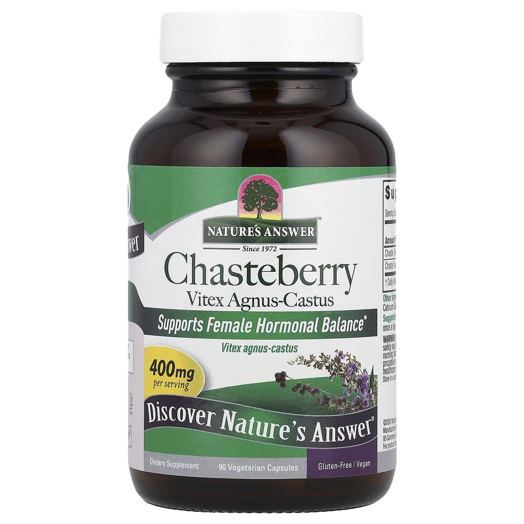 Nature's Answer Chasteberry, Vitex Agnus-Castus, 400Mg, 90 Veggie Caps