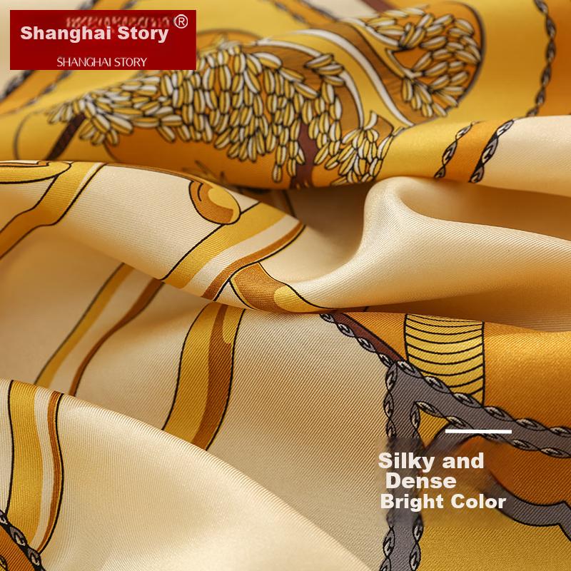 Shanghaigushi Silk Scarf, Mother's Silk Scarf for Women, Handmade Rolled Edge, 100% Mulberry Silk Scarf, Gift Box, Birthday Present, Beige