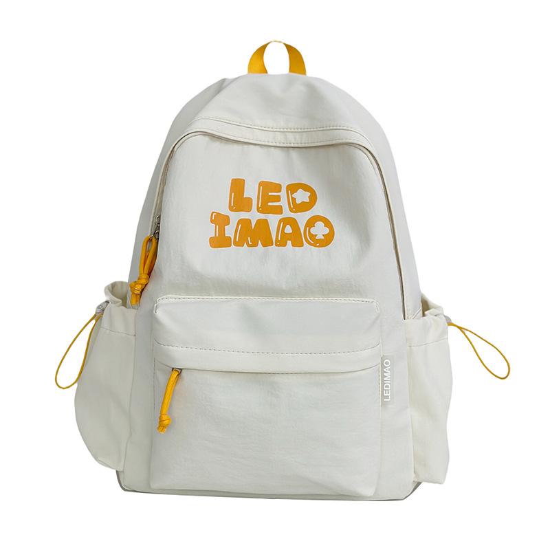 

Письмо Студенческий Школьный Рюкзак Для Класса Легкий Рюкзак Большой Вместимости Small бежевый