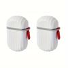 2pcs Caja de jabón impermeable sellada portátil de moda para viajes, senderismo y acampada: diseño de drenaje