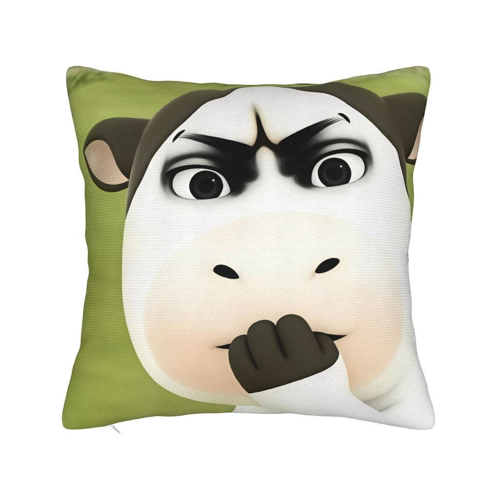 Funny Grassland Cattle Meme Pillow Case Fashion Pillow Cover Soft Pillowcases For Living Room Chair