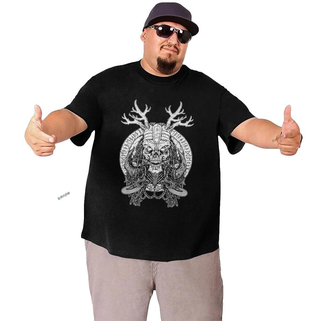 Übergröße S-6XL für 50-135 kg, Sommer, amerikanischer Retro-Totenkopfdruck, Vintage, Harajuku, Hip-Hop, Rundhalsausschnitt, übergroße Oberteile