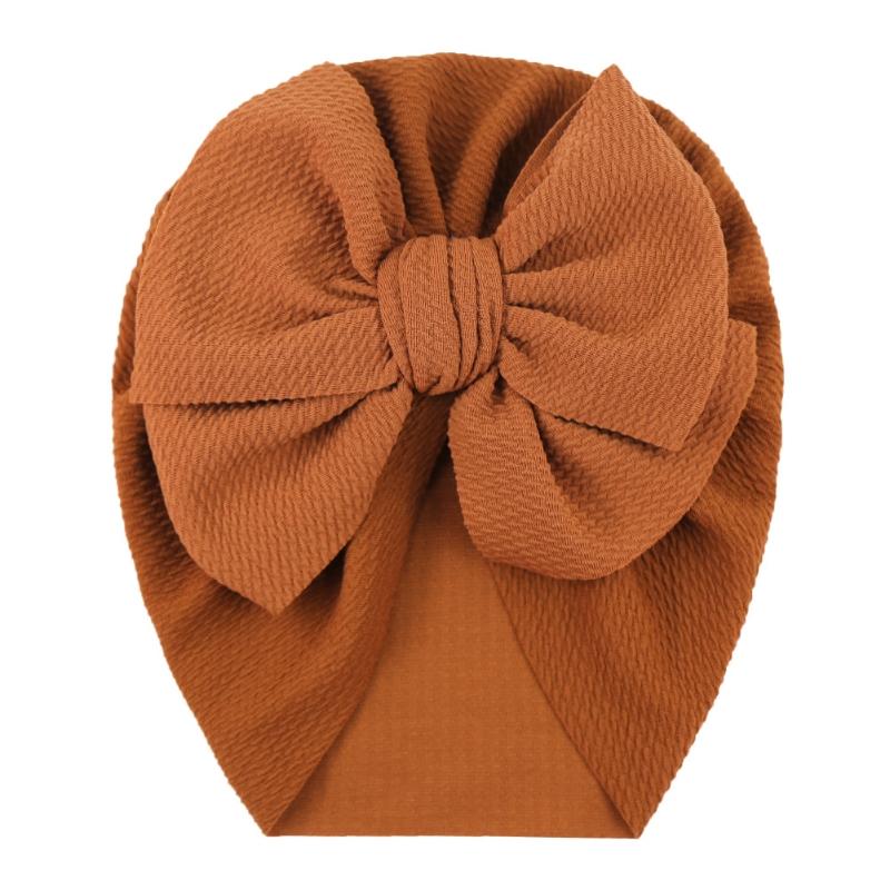 

Дитяча шапка з великим бантом, капелюшок для дівчинки, хлопчика, однотонний тюрбан з бантом, пов’язка для голови, дитяча шапка, шапка, реквізит для фото новонароджених