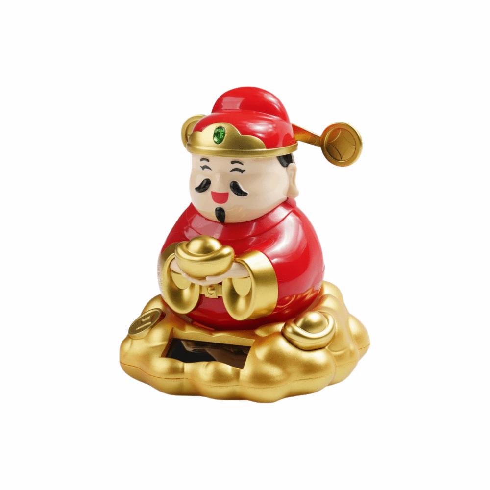 Chinese Style God of Fortune Sculpture Wealth Attracting Treasure Car Ornament  Office