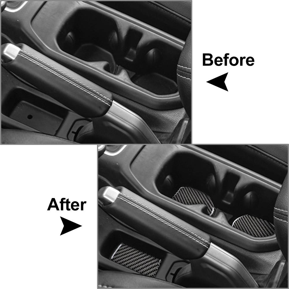 

5 Pcs Car Water Cup Holder Mat Cover Trim Decoration For Jeep Wrangler JL 2018 2022