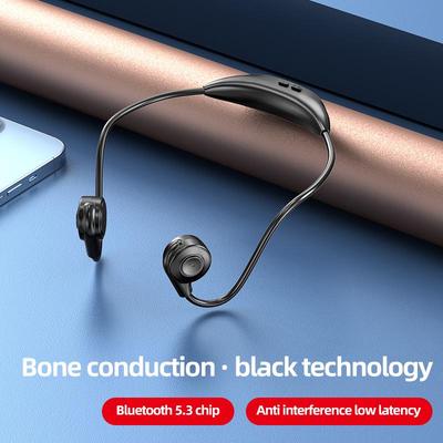 New M2 Dual Ear Hanging Bone Conduction Bluetooth Earphones - Wireless, Non-In-Ear, Sports Neckband Design