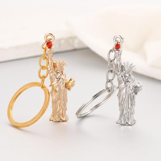 Keychain Pendant Statue of Liberty Design Lightweight Zinc Alloy Keychain with Lobster Clasp New York Landmark Accessory