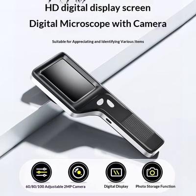 High-definition Digital Microscope for Electronic Magnifying Glass Identification Repair Diamond and Jade with Light Handheld