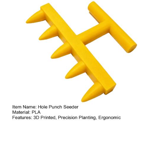 Gardening Hole Punch 3D Seeder Planting Tool Printed Precision for Home Vegetable