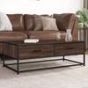 VidaXL Coffee Table Brown Oak 100x50x35cm Engineered Wood and Metal, Side Table, Living Room Table, Side Table, 848783