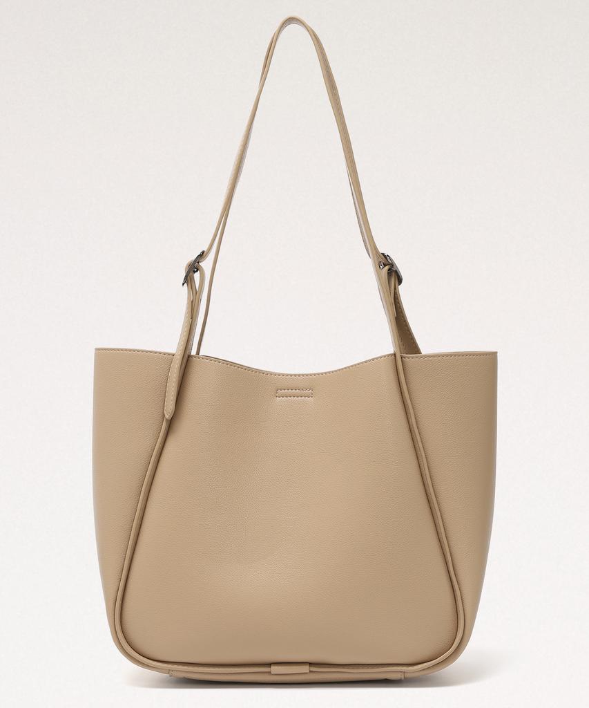 Lemine Belted Shoulder Bag (Taupe)
