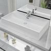 Day and Night - Day and Night Ceramic Washbasin with Tap Hole 76x42.5x14.5 Cm White