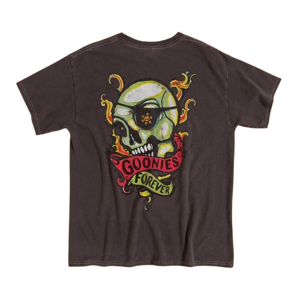 The Goonies Unisex Adult Tattoo Skull Vintage Wash Back Print T-Shirt