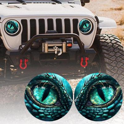 Beast Eyes Headlight Decals Funny Beast 3D Stereo Eyes Creative Car Window Sticker Round Eye Decal Vehicle Decor