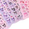 1/4 Sheets Laptop Cell Phone Case Water Cup Computer Luggage Decorative Decals Sanrio Anime Kuromi 3D Relief  Stickers