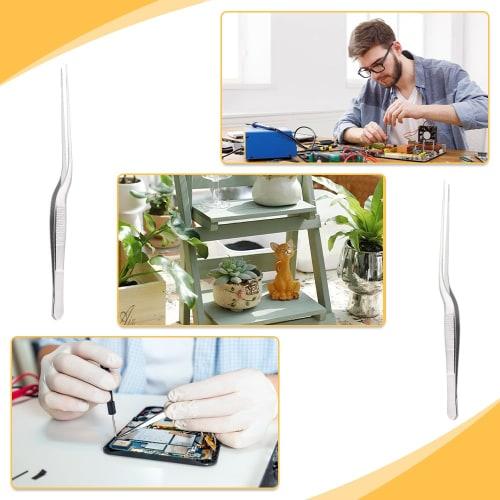 20cm Offset Tweezers, Precision Tweezers, Ideal for Maintenance and Greenery Planting, Multifunctional, Convenient, Easy to Carry, and Clean, 1-Piece